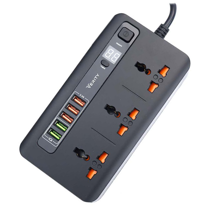 چند راهی برق و هاب شارژر USB وريتی مدل PS-3111