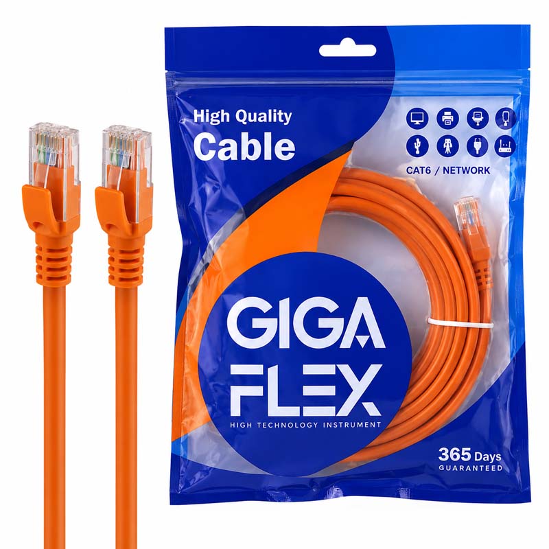 کابل شبکه CAT6 گيگافلکس به طول 50 سانتيمتر