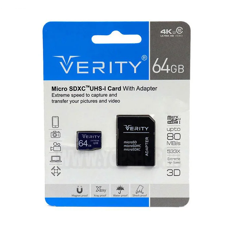 مموری ميکرو 64GB خشاب دار وریتی مدل 533X 