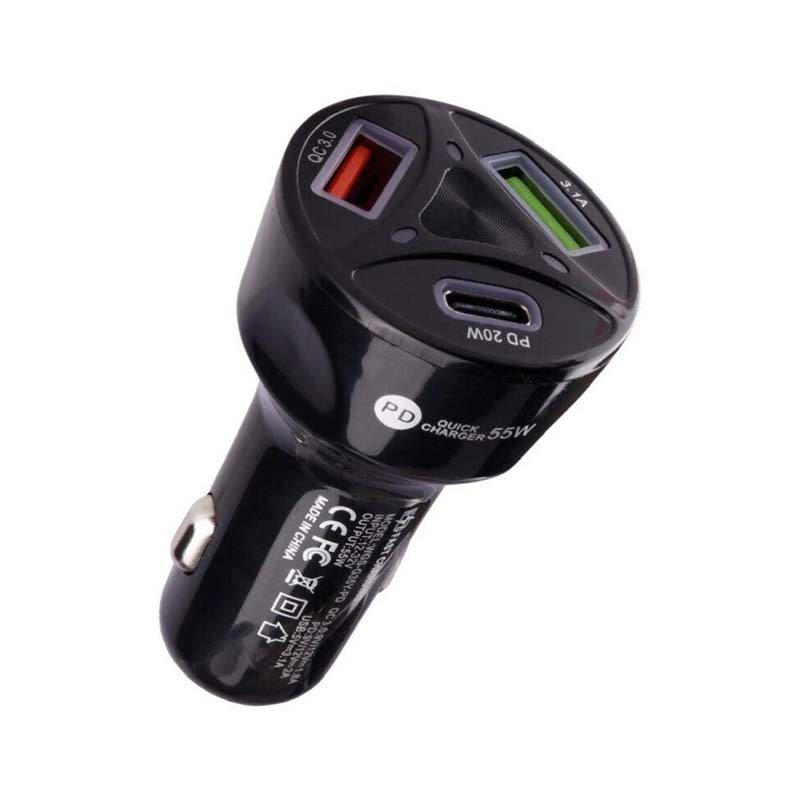 شارژر فندکی 55 وات 3 خروجی مدل MLE-003