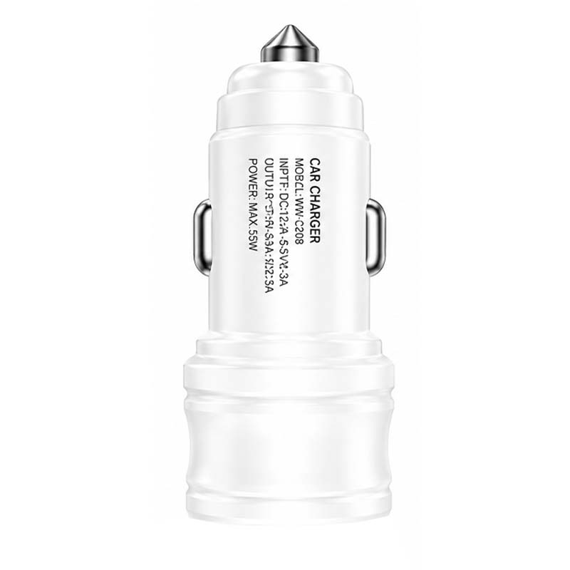 شارژر فندکی 55 وات 2 خروجی مدل WKN-C208