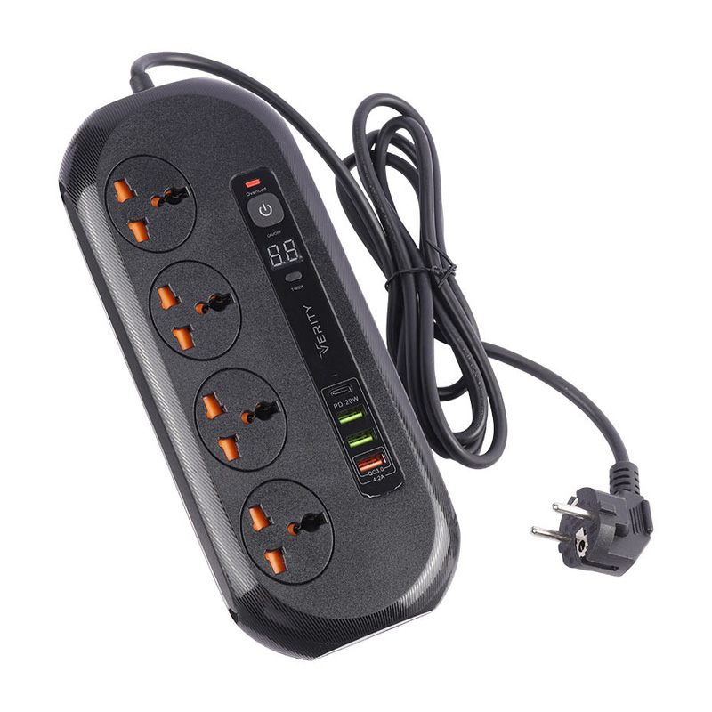 چند راهی برق و هاب شارژر USB وريتی مدل V-PS3115