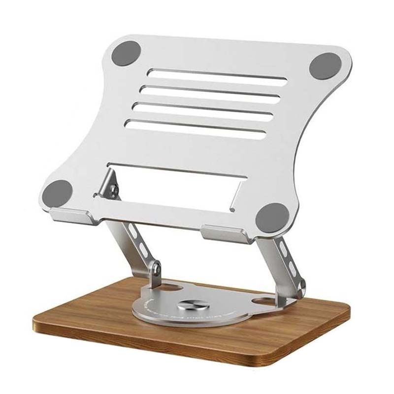 استند لپ تاپ آلومينيومی 360 درجه با پایه MDF