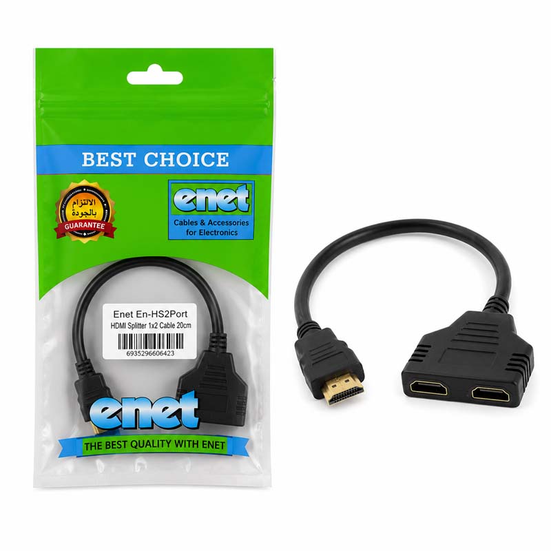 تبدیل 1 به 2 HDMI ای نت به طول 30 سانتی متر