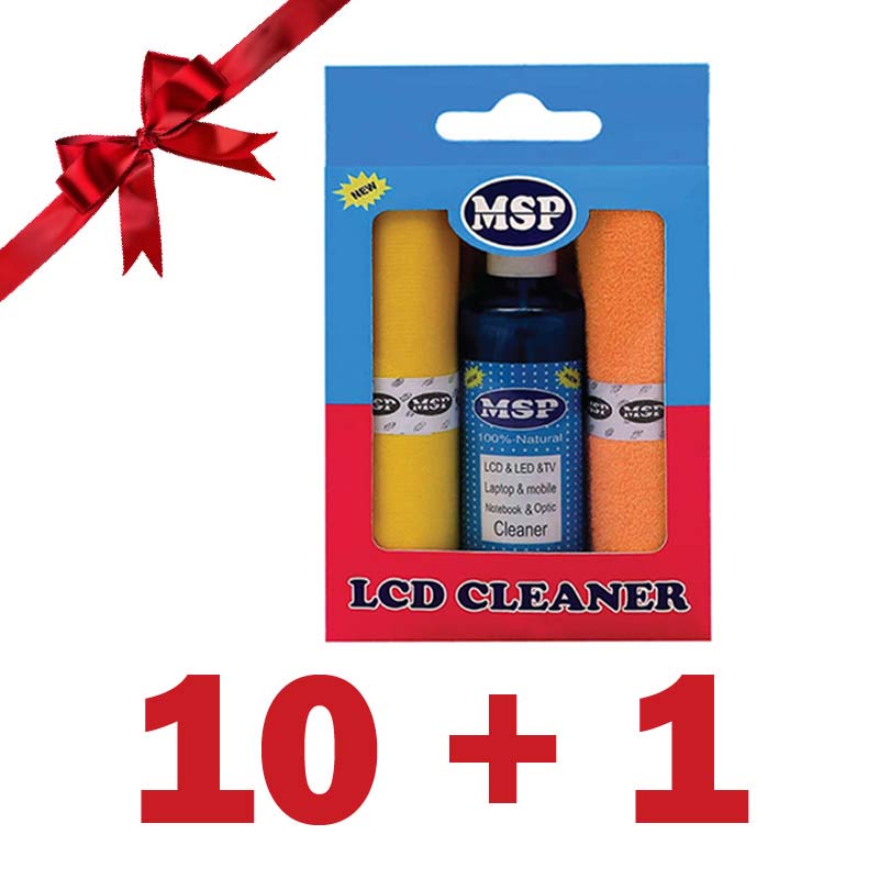 بسته 1+10 کلینر ال سی دی مدل MSP حجم 250 میلی لیتر (یک عدد هدیه)