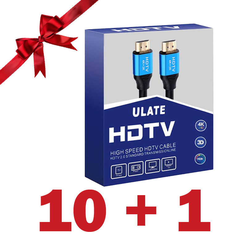 بسته 1+10 کابل HDMI 4K Premium به طول 1.5 متر (یک عدد هدیه)