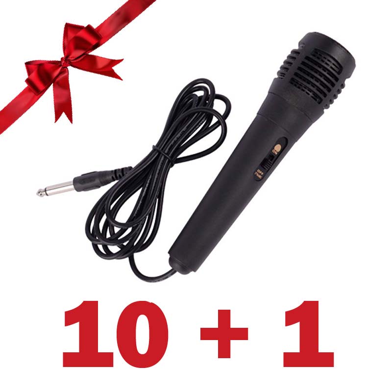 بسته 1+10 ميکروفون سيمی مدل داینامیک جک 6.3 ميليمتری (یک عدد هدیه)