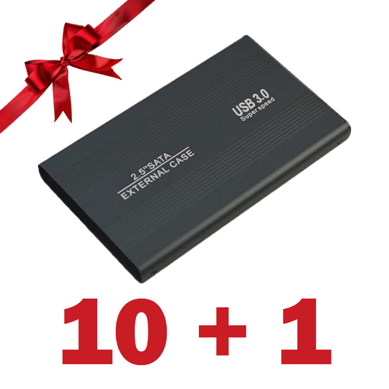 بسته 1+10 باکس هارد اکسترنال 2.5 اينچ USB3.0 فلزی (یک عدد هدیه)