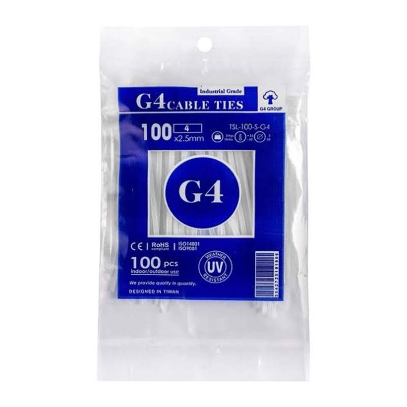 بست کمربندی 2.5*100 بسته 100 عددی مدل G4