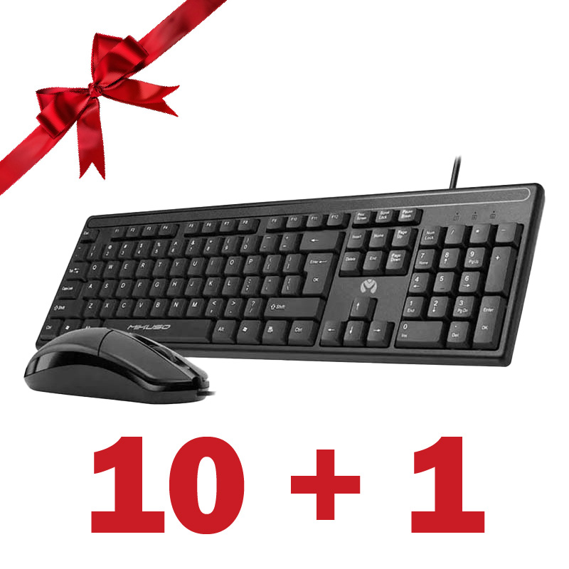 بسته 1+10 کيبورد و موس ميکاسو مدل KB-C012 (یک عدد هدیه)