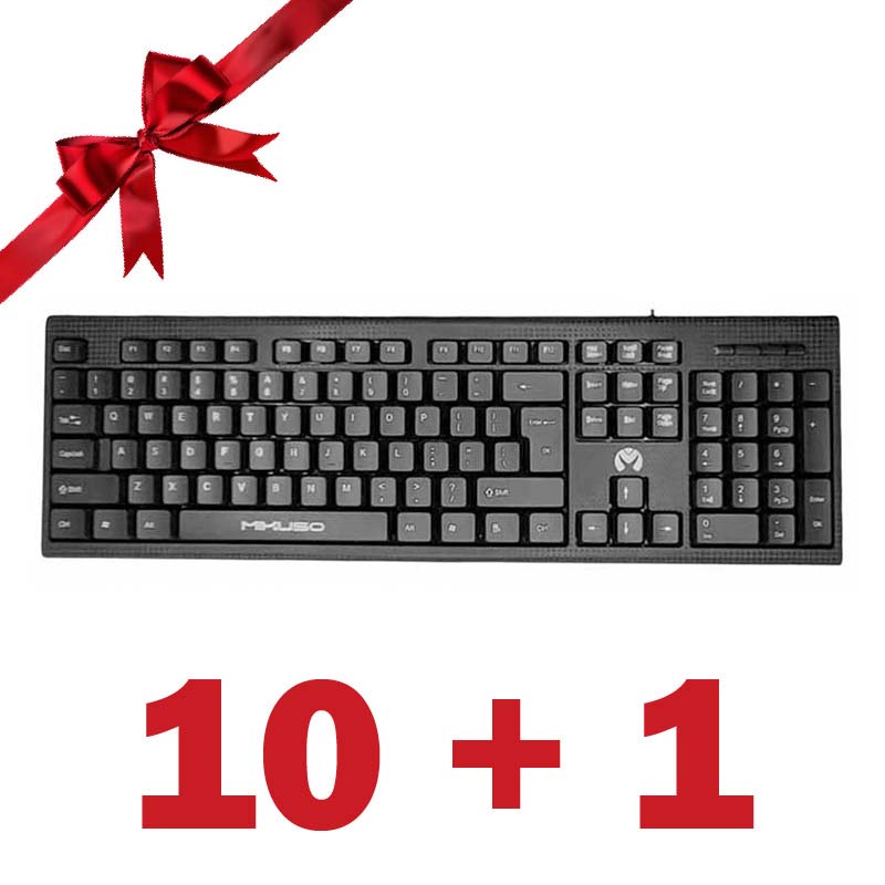 بسته 1+10 کيبورد ميکاسو مدل KB-049U (یک عدد هدیه)