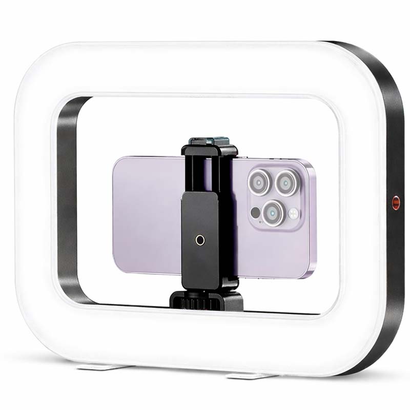 رينگ لايت سلفی موبايل LED مدل E-30 به همراه پایه