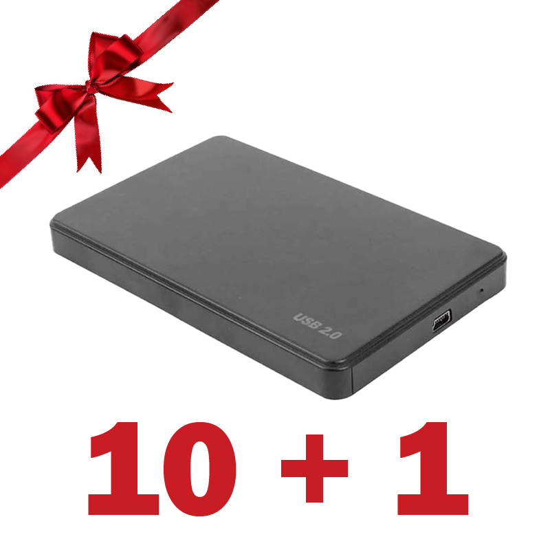 بسته 1+10 باکس هارد اکسترنال 2.5 اينچ USB2.0 مدل HE2 (یک عدد هدیه)