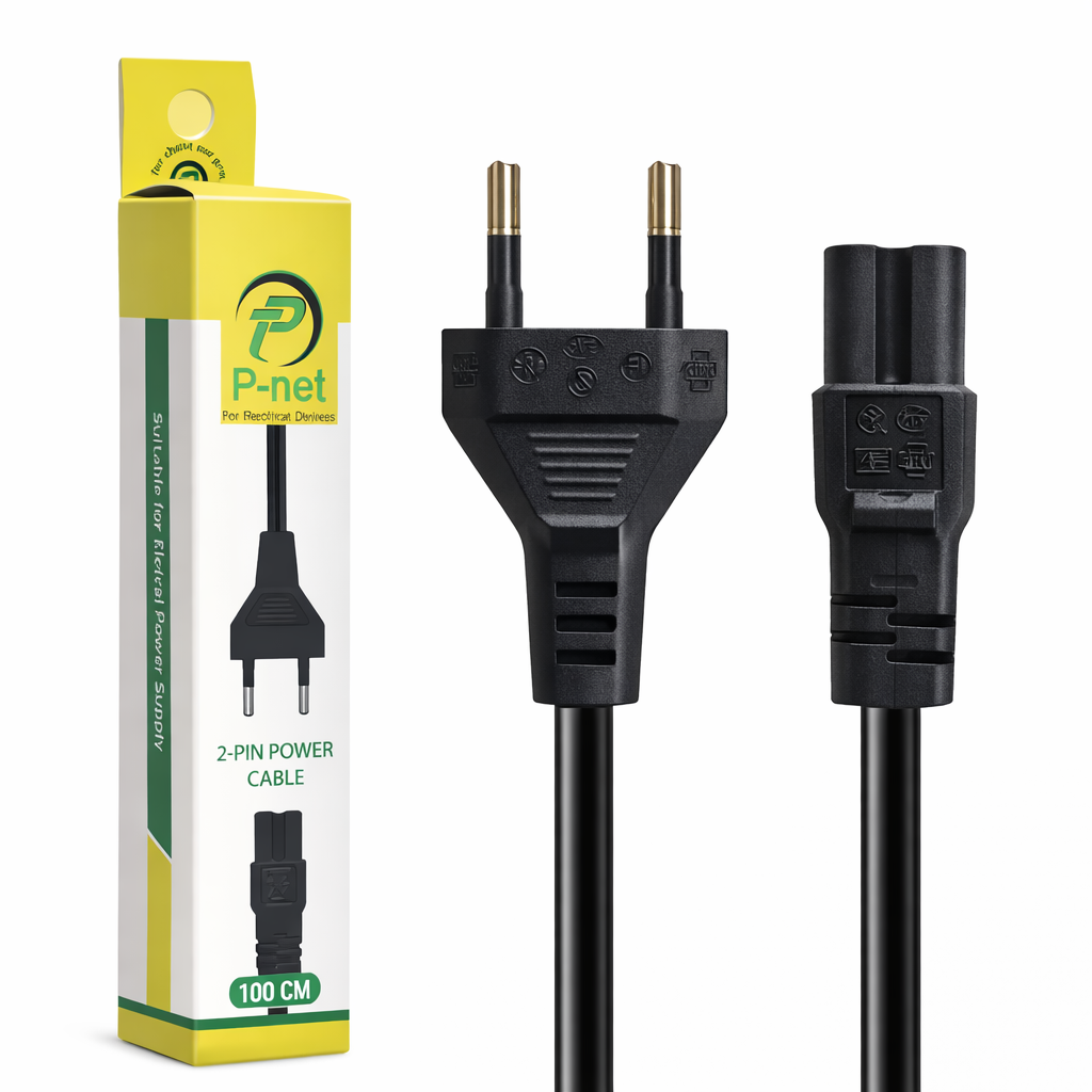 کابل برق 2 پر لپ تاپ پی نت به طول 1 متر