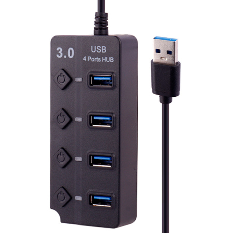 هاب USB3.0 چهار پورت به طول 30 سانتيمتر مدل 504