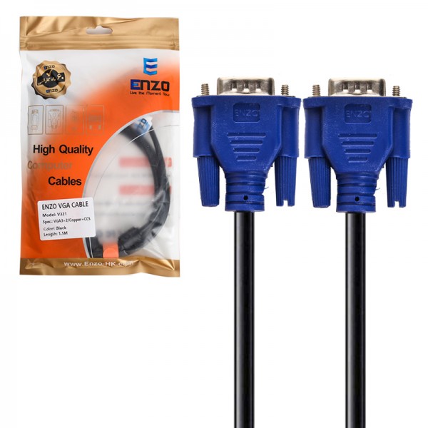 کابل VGA 3+2 انزو مدل V321 به طول 1.5 متر